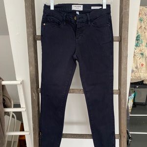 Frame 26 Dark blue denim skinny jean ankle zip
